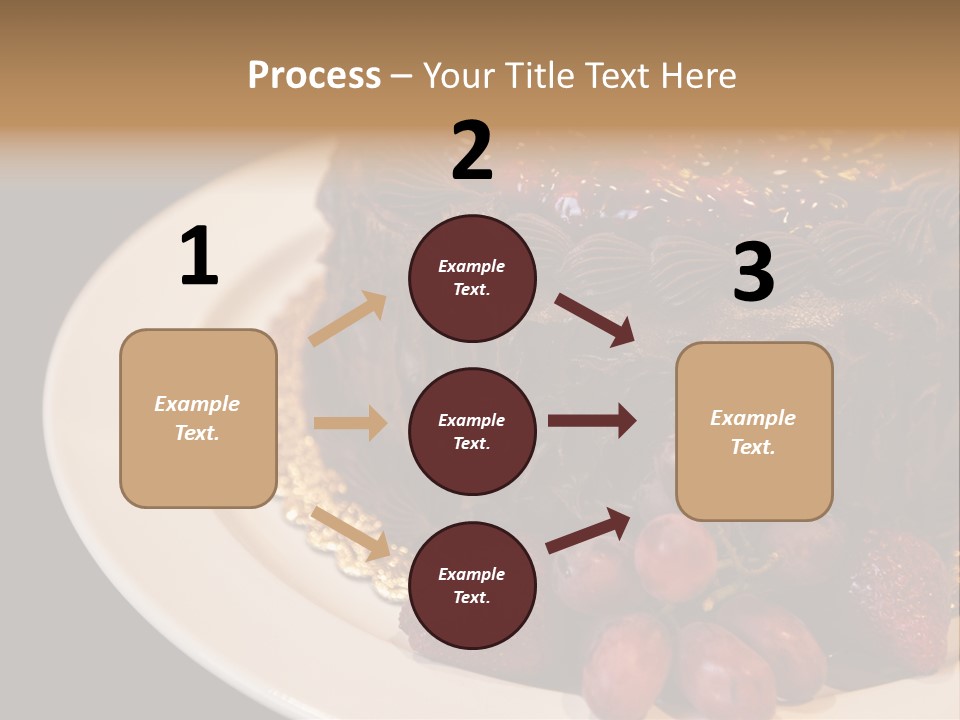 Cherry Sauce Cake Decoration PowerPoint Template