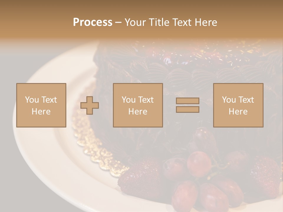 Cherry Sauce Cake Decoration PowerPoint Template