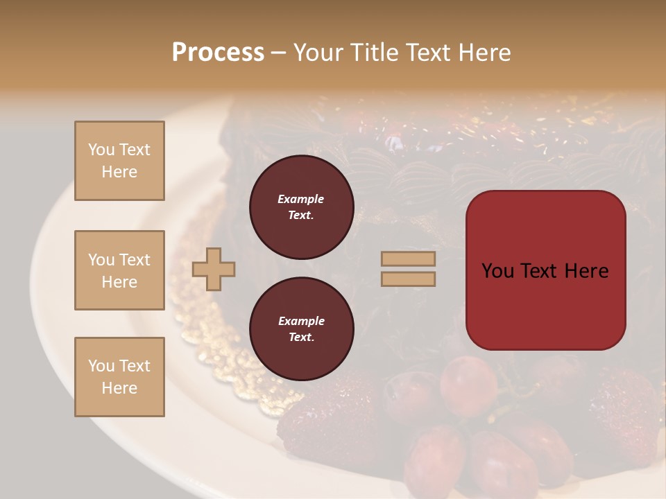 Cherry Sauce Cake Decoration PowerPoint Template