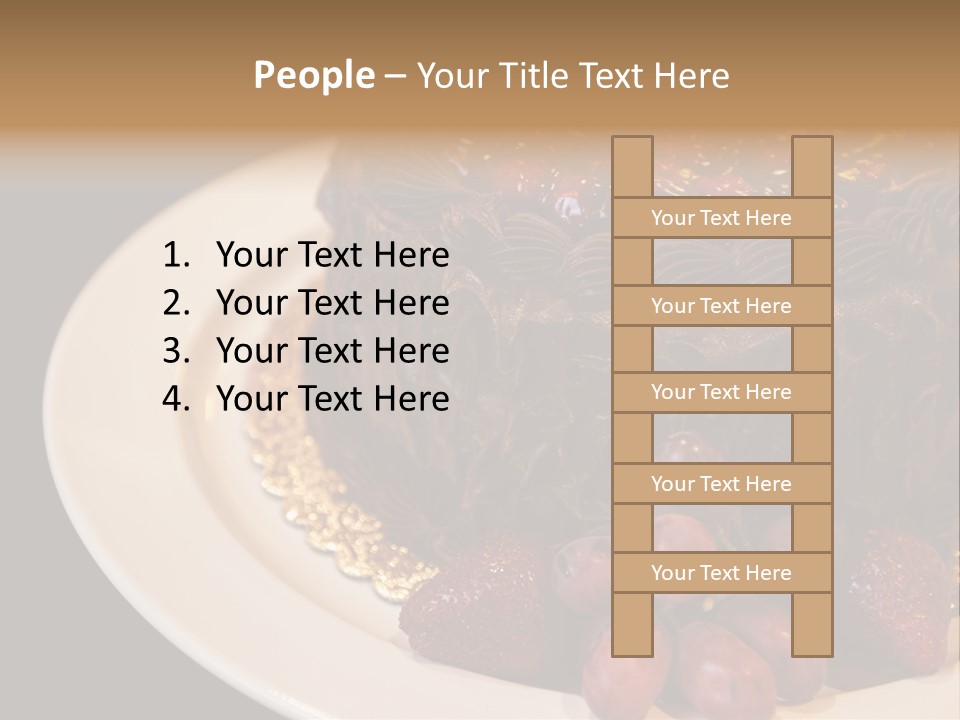 Cherry Sauce Cake Decoration PowerPoint Template