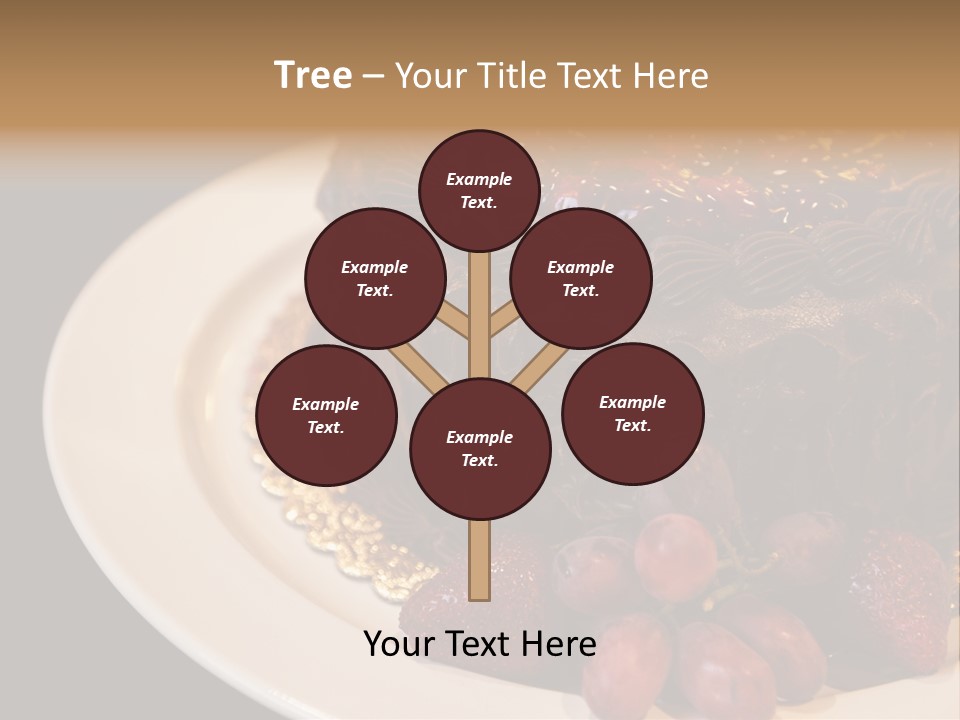 Cherry Sauce Cake Decoration PowerPoint Template