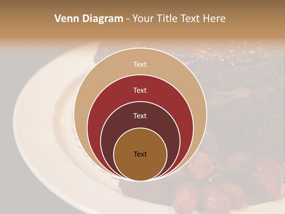 Cherry Sauce Cake Decoration PowerPoint Template