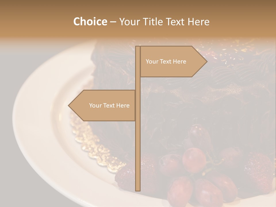 Cherry Sauce Cake Decoration PowerPoint Template