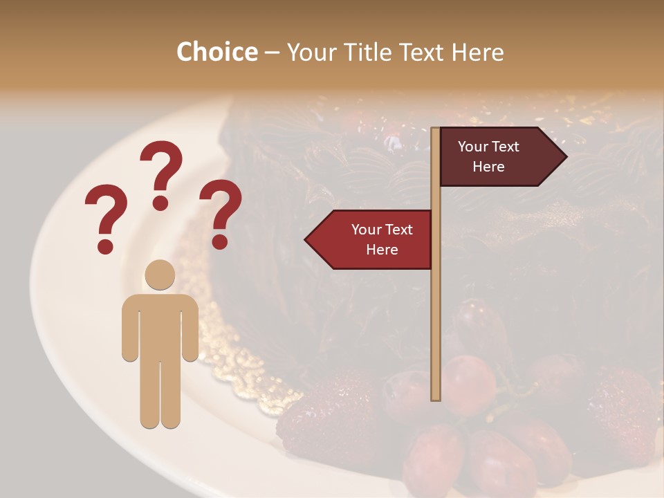 Cherry Sauce Cake Decoration PowerPoint Template