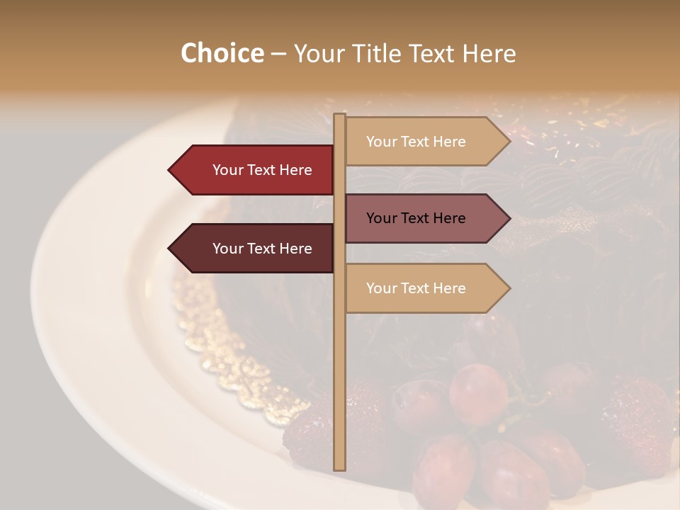 Cherry Sauce Cake Decoration PowerPoint Template