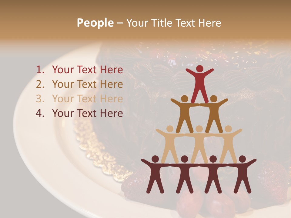 Cherry Sauce Cake Decoration PowerPoint Template