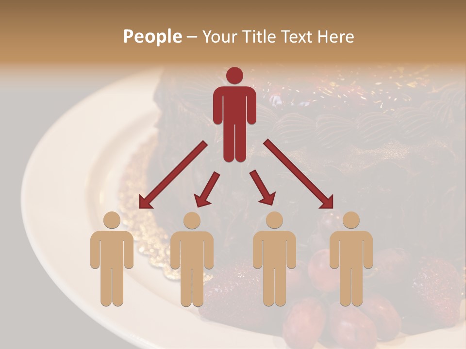 Cherry Sauce Cake Decoration PowerPoint Template