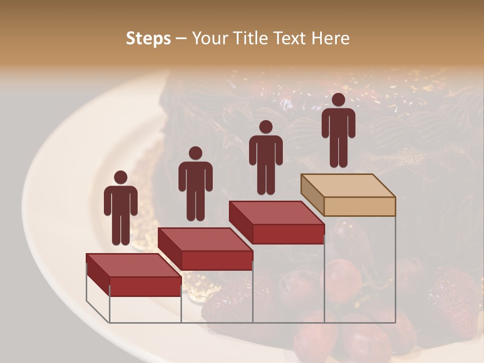 Cherry Sauce Cake Decoration PowerPoint Template