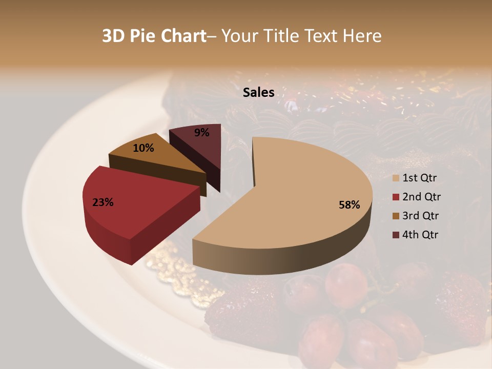 Cherry Sauce Cake Decoration PowerPoint Template