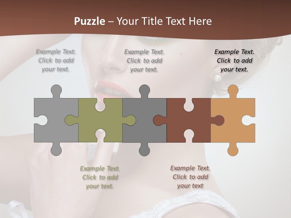 Pearls Head Blonde PowerPoint Template