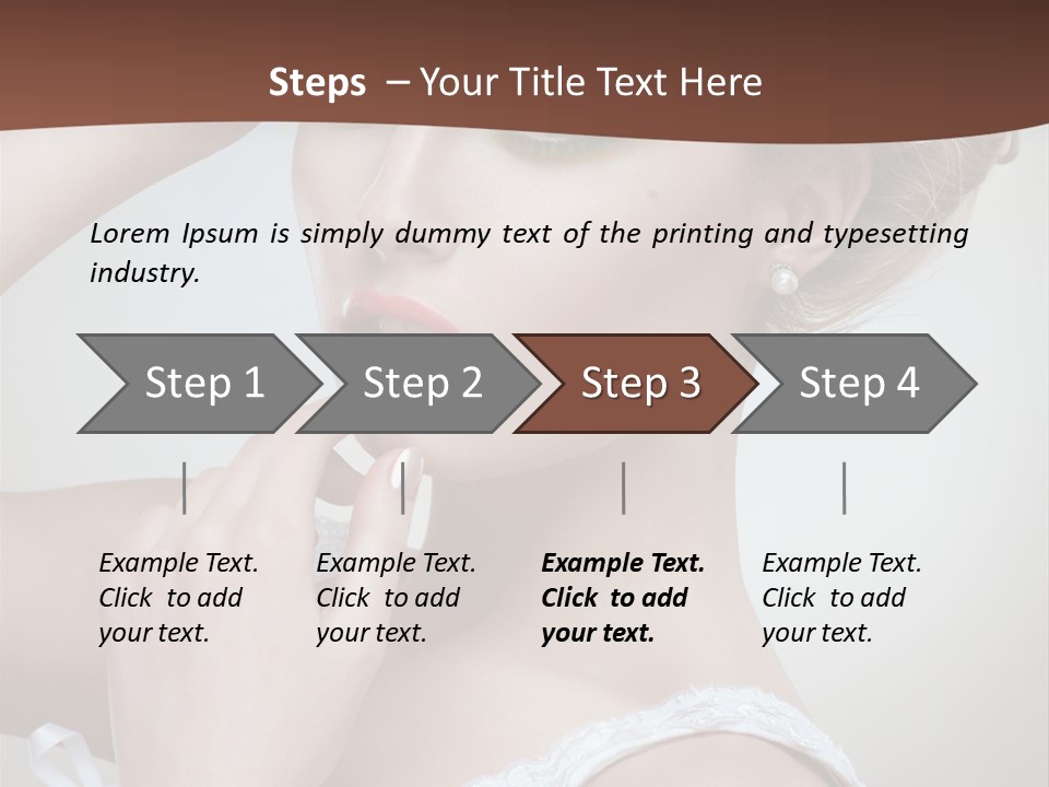 Pearls Head Blonde PowerPoint Template