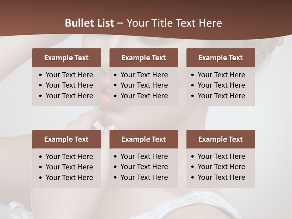 Pearls Head Blonde PowerPoint Template