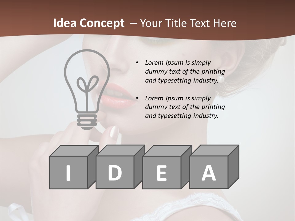 Pearls Head Blonde PowerPoint Template