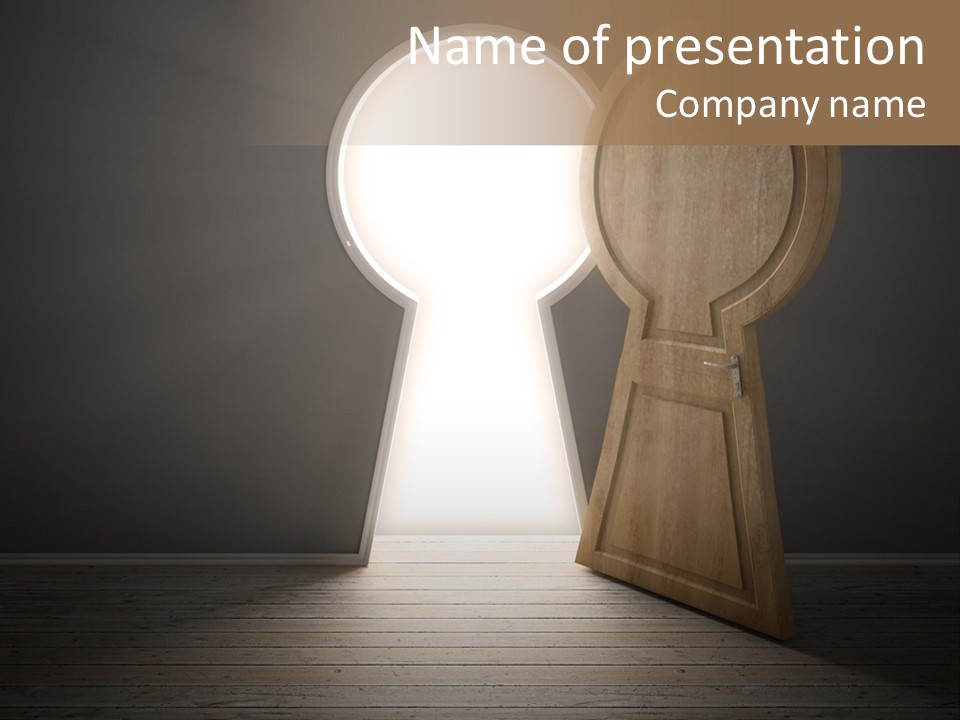 Vintage Enter Light PowerPoint Template