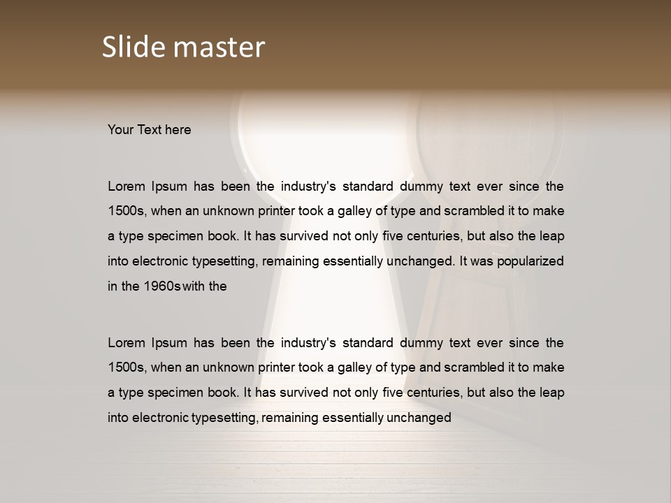 Vintage Enter Light PowerPoint Template