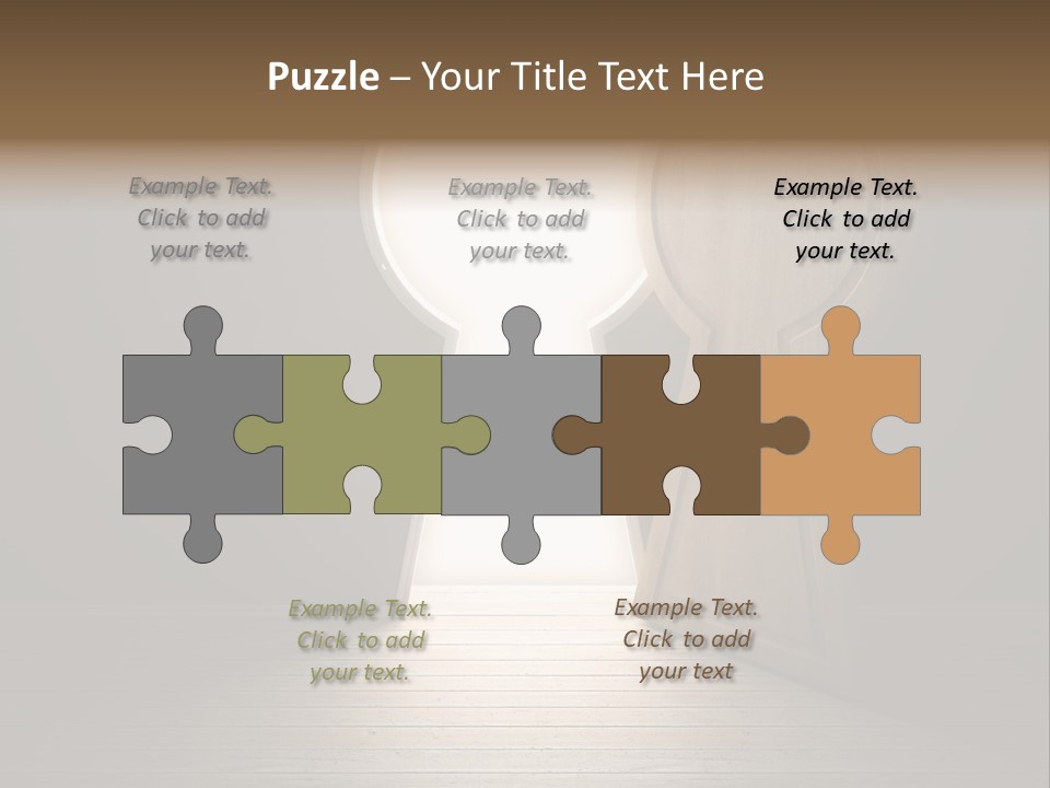 Vintage Enter Light PowerPoint Template