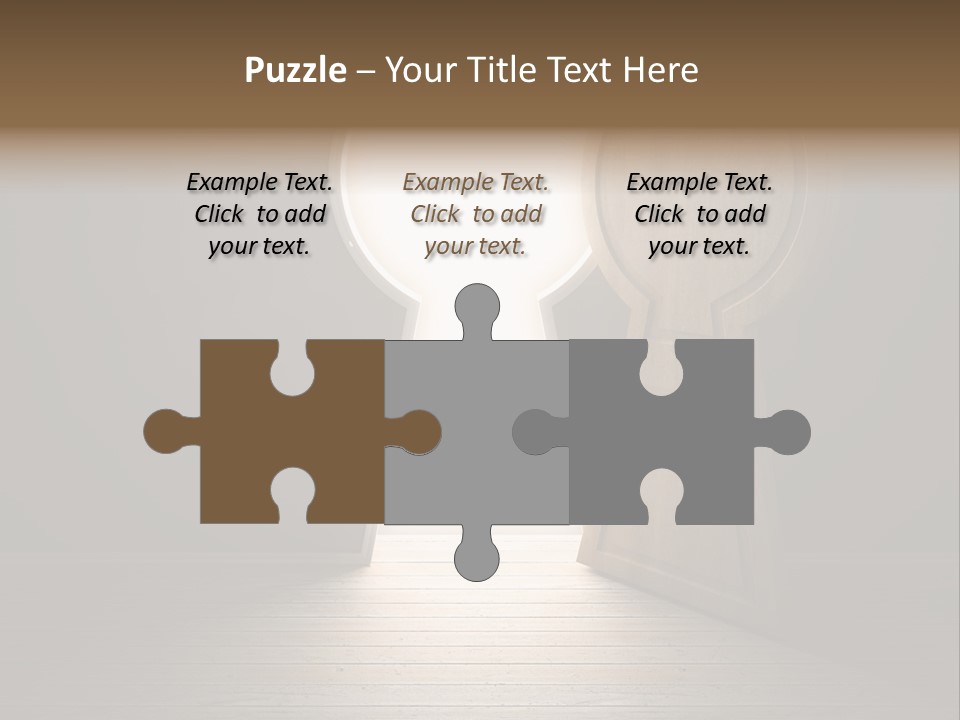 Vintage Enter Light PowerPoint Template