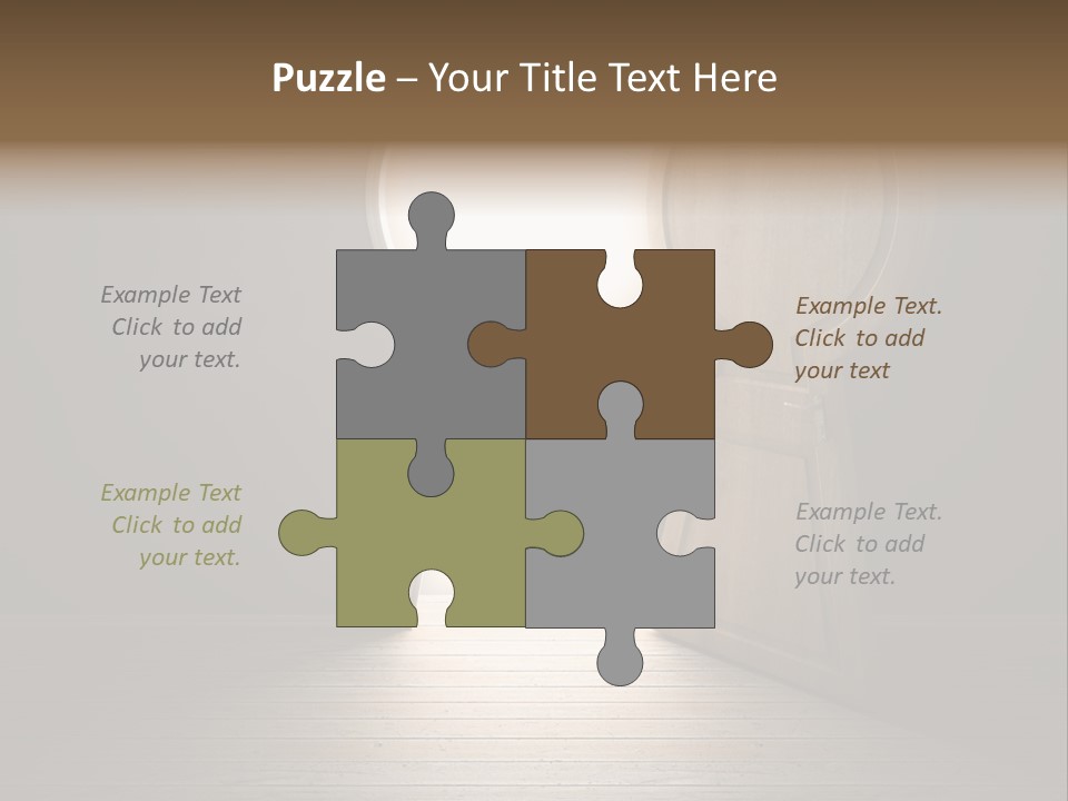 Vintage Enter Light PowerPoint Template