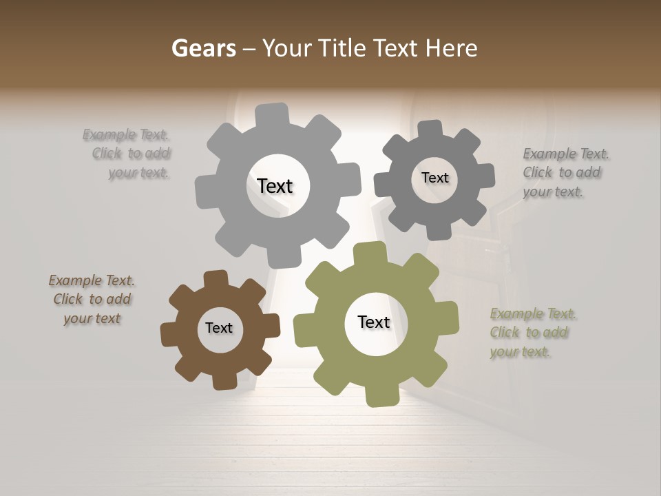 Vintage Enter Light PowerPoint Template