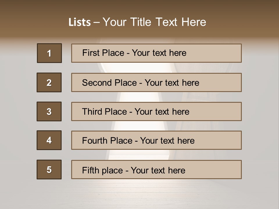 Vintage Enter Light PowerPoint Template