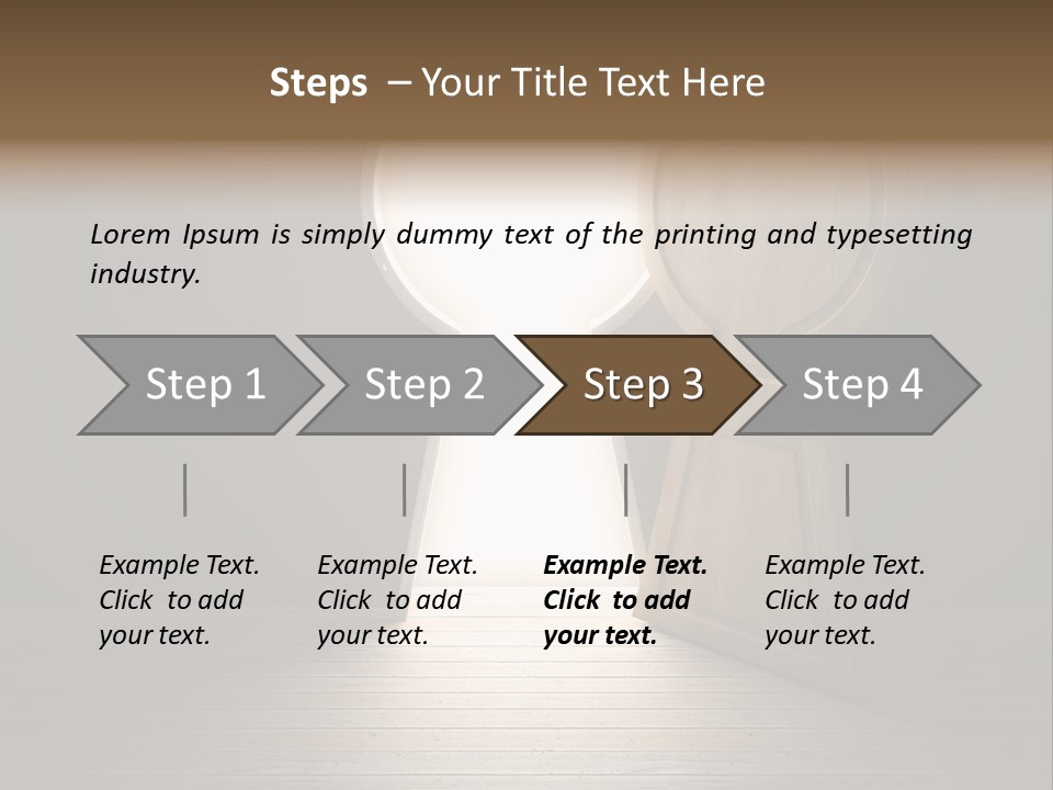 Vintage Enter Light PowerPoint Template