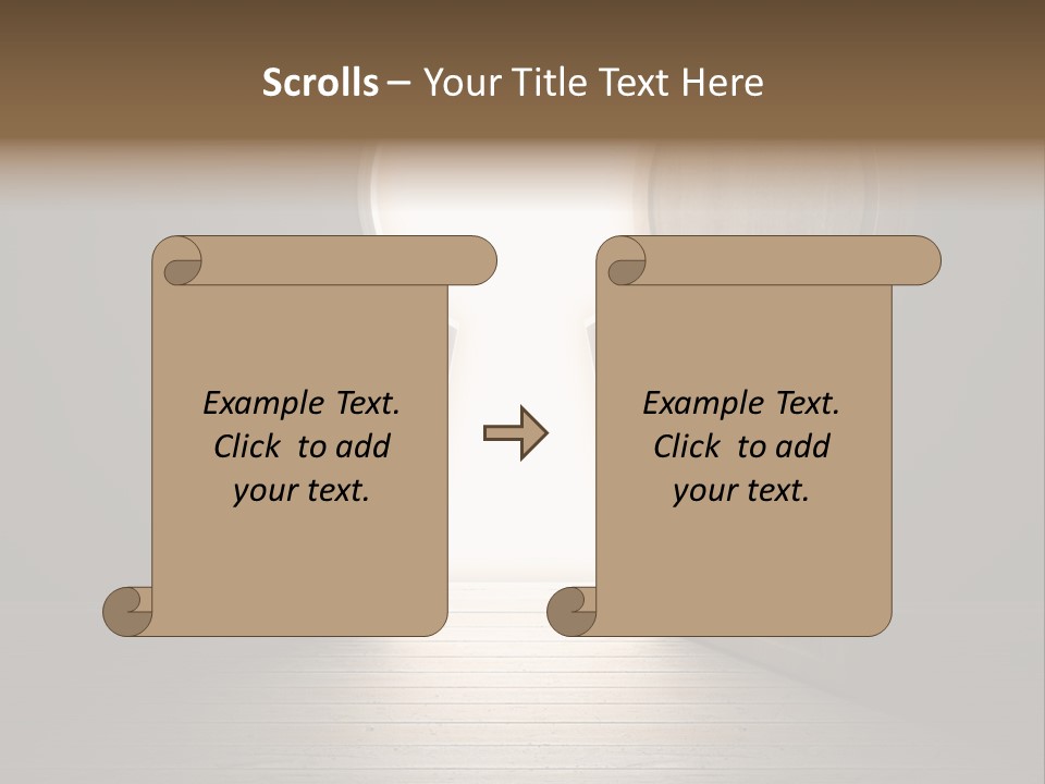 Vintage Enter Light PowerPoint Template