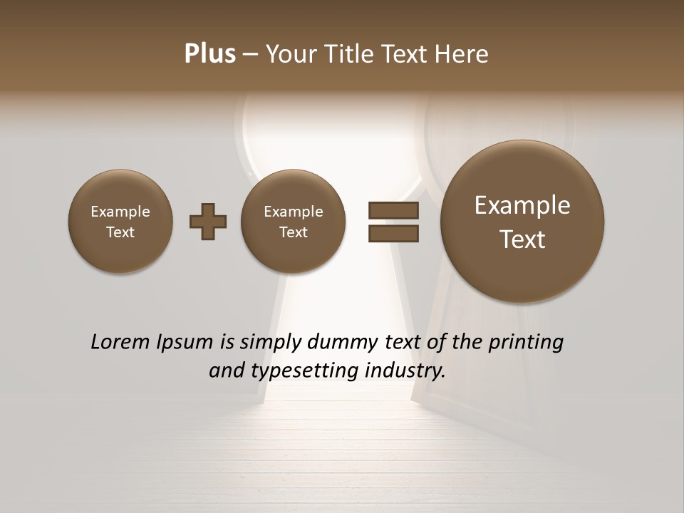 Vintage Enter Light PowerPoint Template
