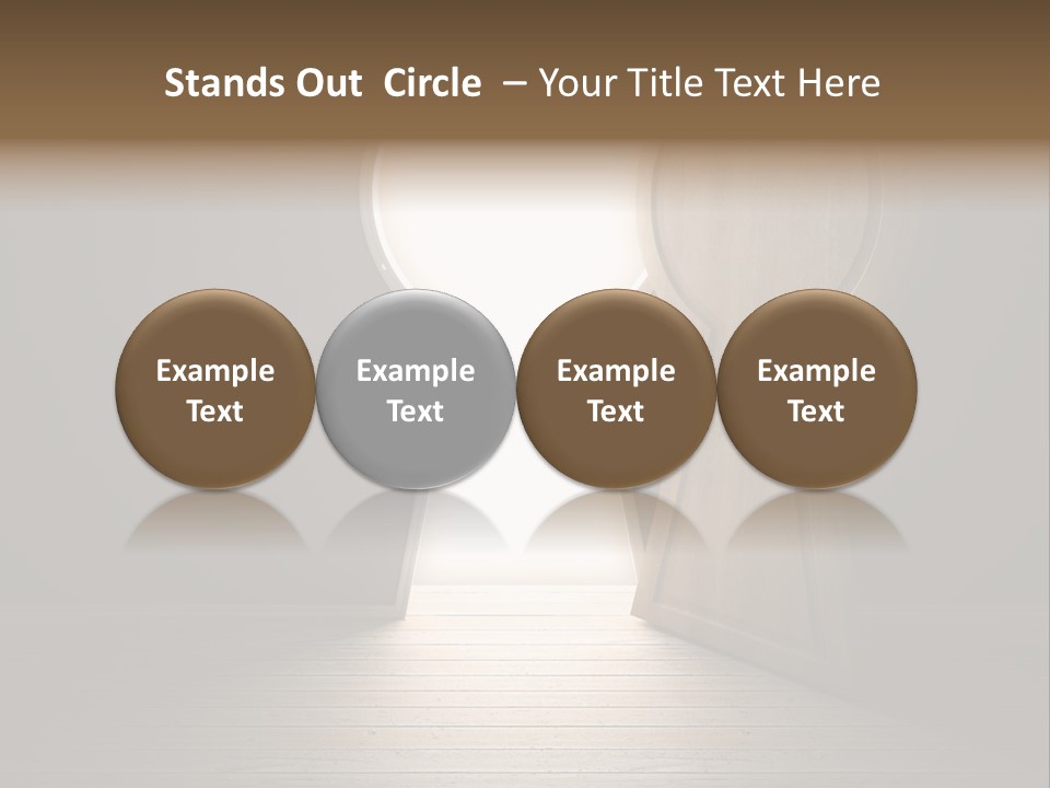 Vintage Enter Light PowerPoint Template