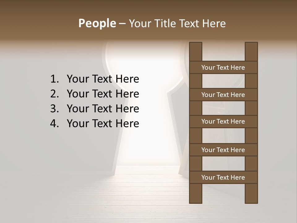Vintage Enter Light PowerPoint Template