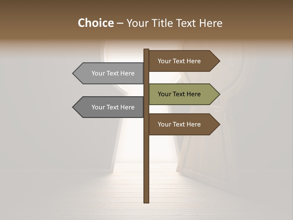 Vintage Enter Light PowerPoint Template