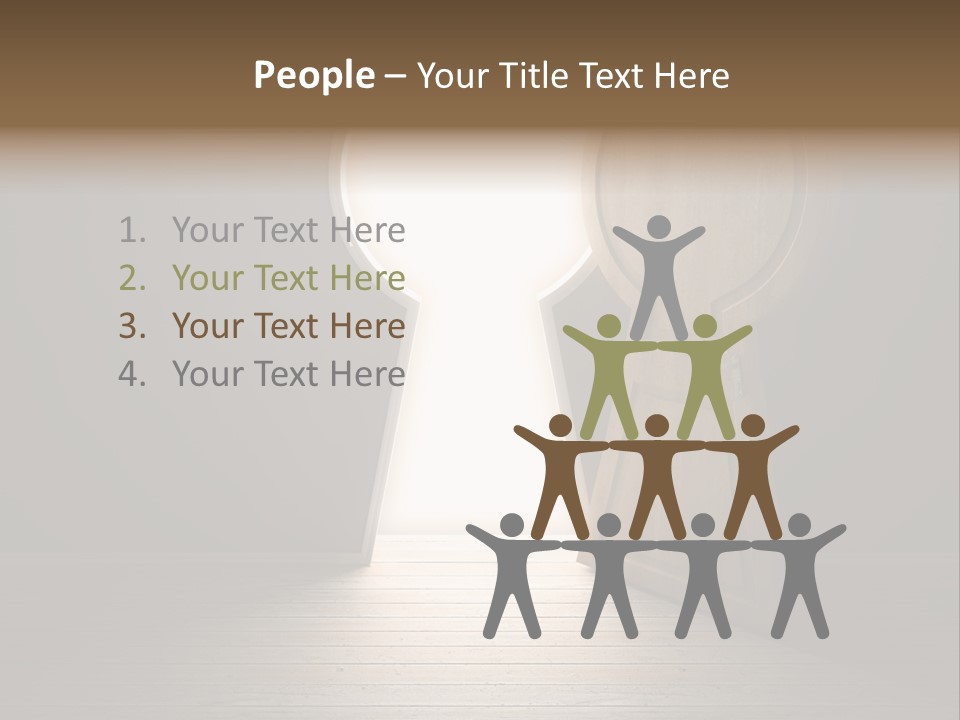 Vintage Enter Light PowerPoint Template