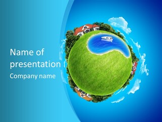 Copyspace Field Landscape PowerPoint Template