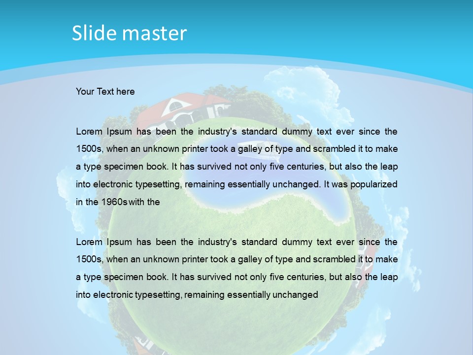 Copyspace Field Landscape PowerPoint Template