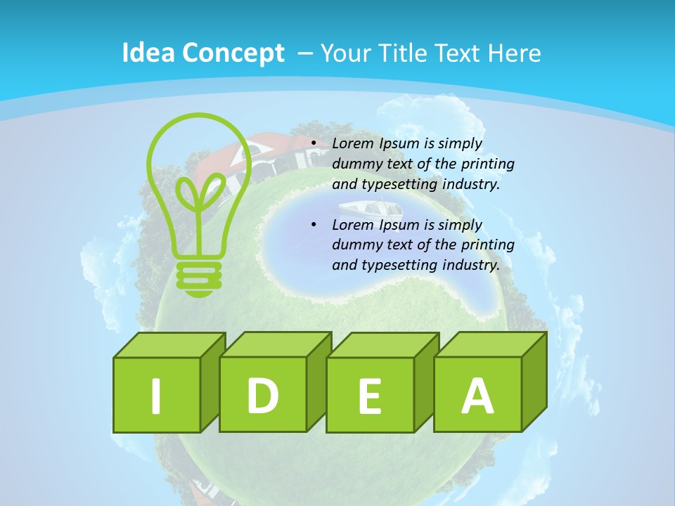 Copyspace Field Landscape PowerPoint Template
