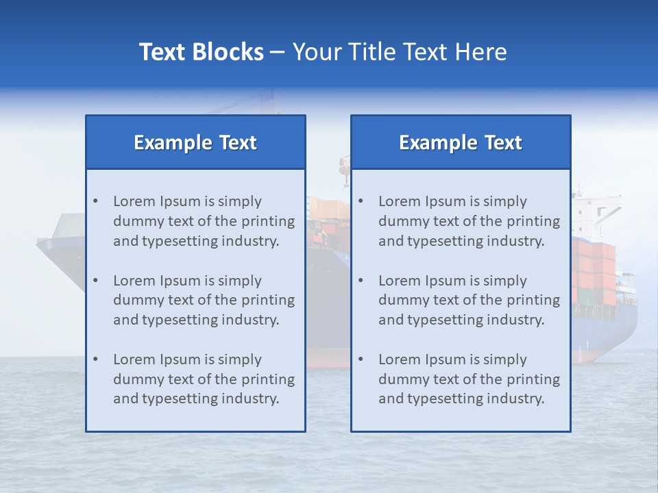 Water Container Transport PowerPoint Template