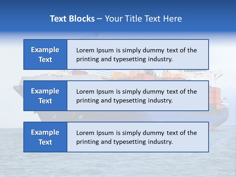 Water Container Transport PowerPoint Template