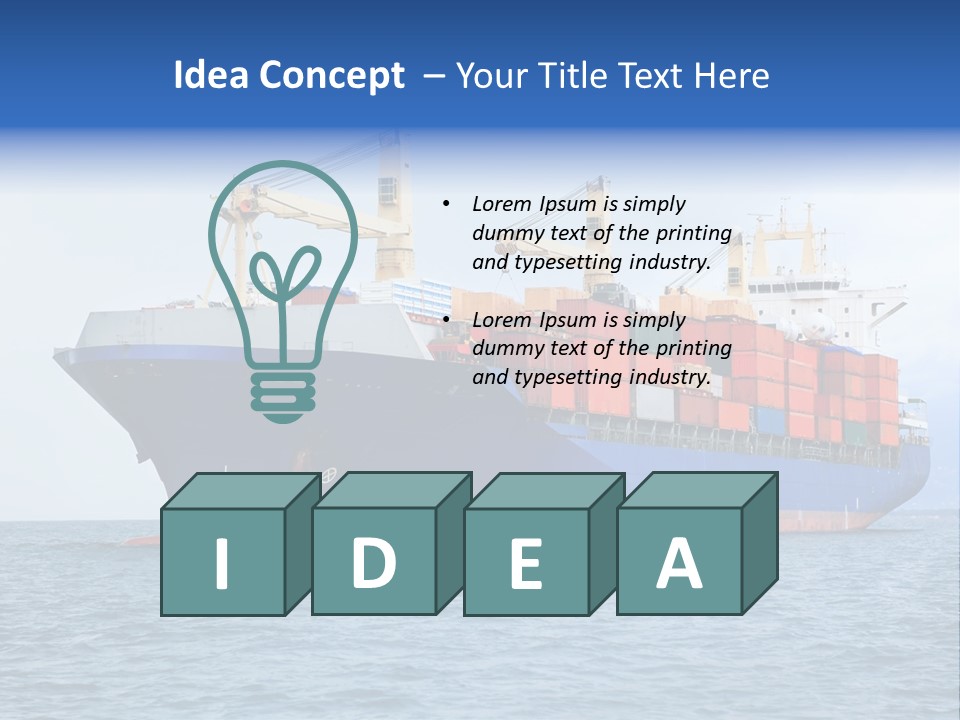 Water Container Transport PowerPoint Template