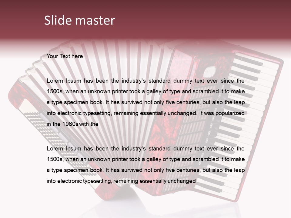 Recreational Object Acoustic PowerPoint Template