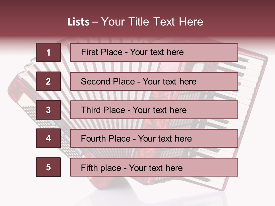 Recreational Object Acoustic PowerPoint Template