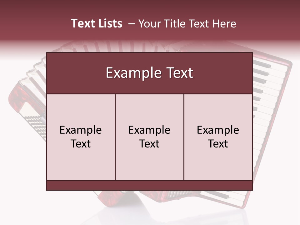 Recreational Object Acoustic PowerPoint Template