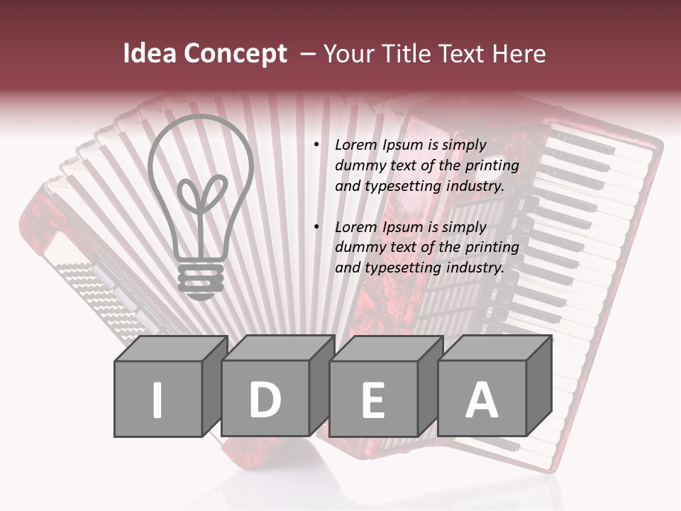 Recreational Object Acoustic PowerPoint Template