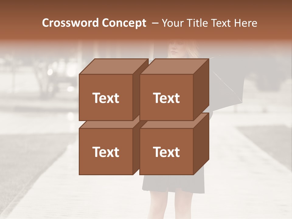 Beautiful Crossing Sad PowerPoint Template