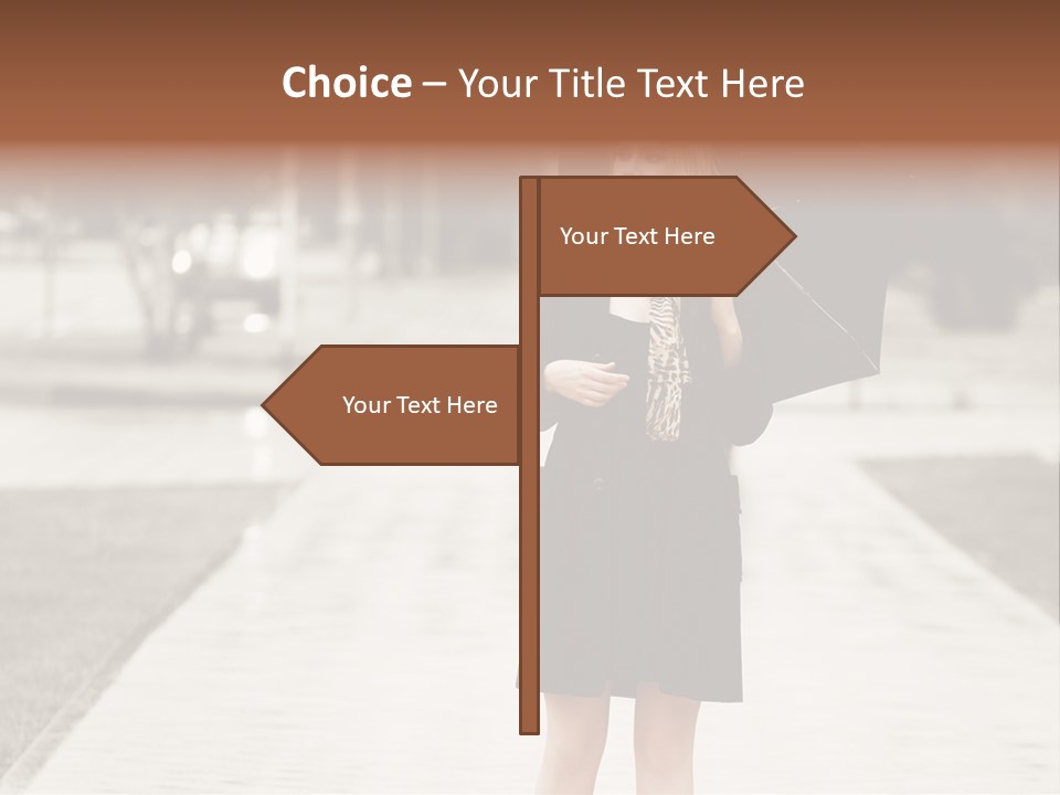 Beautiful Crossing Sad PowerPoint Template