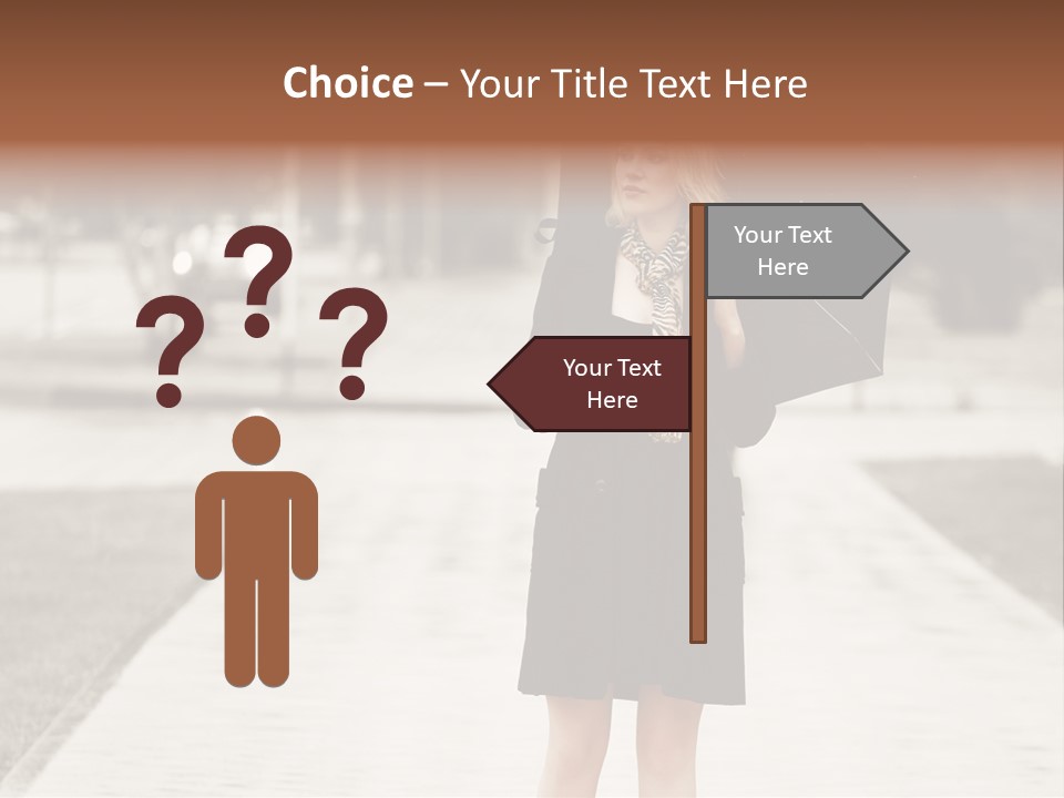 Beautiful Crossing Sad PowerPoint Template