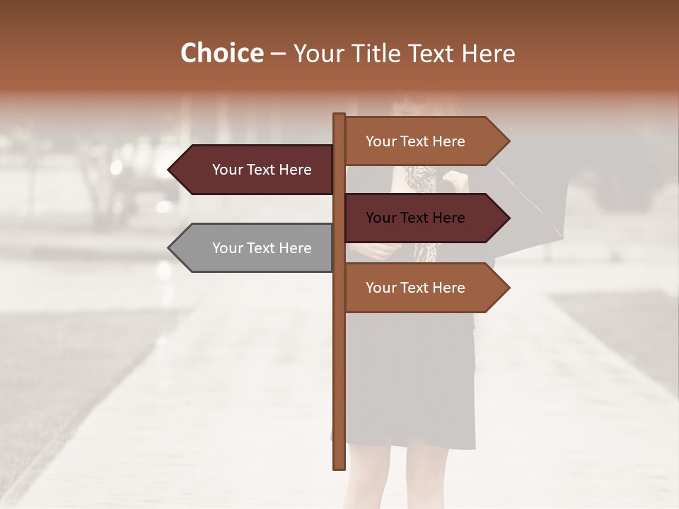 Beautiful Crossing Sad PowerPoint Template