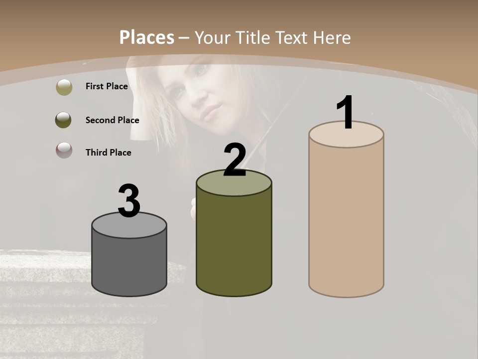 Beautiful Contemplation Girl PowerPoint Template