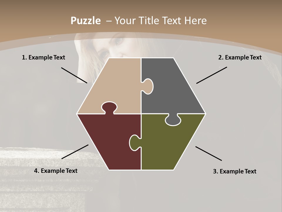 Beautiful Contemplation Girl PowerPoint Template