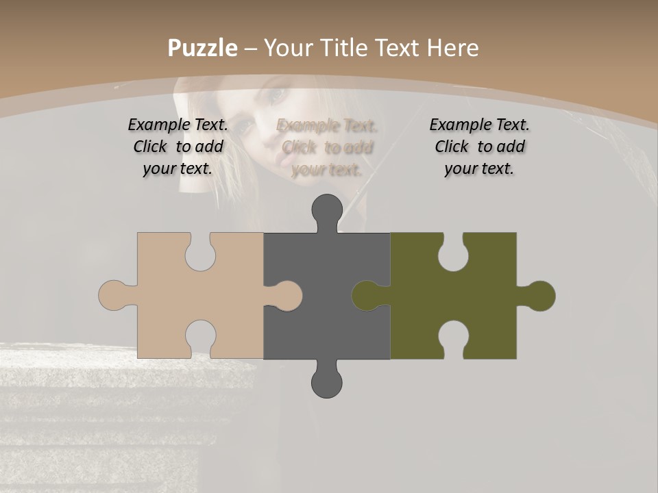 Beautiful Contemplation Girl PowerPoint Template