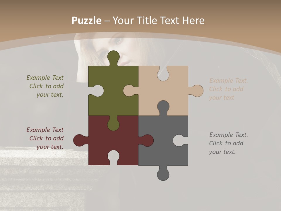 Beautiful Contemplation Girl PowerPoint Template