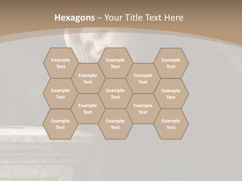 Beautiful Contemplation Girl PowerPoint Template